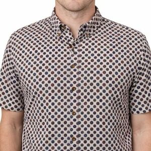 Vintage World Island Shirt Mens XL Geometric Abstract 90s Made USA Festival XL